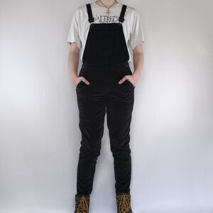 Velour Velvet Skinny Fitted Overalls